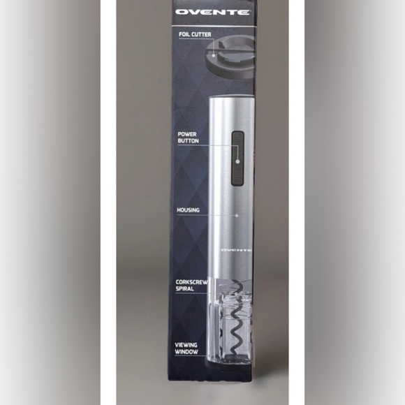 Rechargeable Electric Wine Opener Cutter Charging Cord Stainless New In Box - Picture 4 of 5